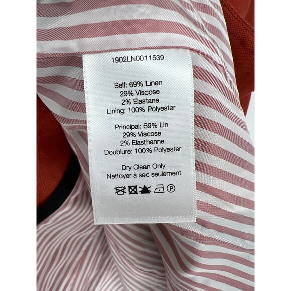 Veronica Beard Baltazar Linen Peplum Dickey Jacket In Clay - Picture 13 of 13